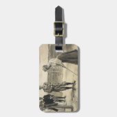 上のゴルフ女の子 ラゲッジタグ (正面縦)