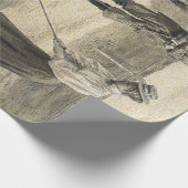 上のゴルフ女の子 ラッピングペーパー (角)