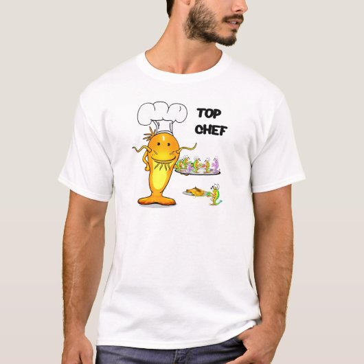 上のシェフのナマズ Tシャツ (正面)