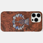 上のシルバーグレーのスコットランド・アザミの装飾 Case-Mate iPhoneケース (裏面 (横))