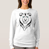 上のシンプルな設計のライオンの新しく熱狂するでクールな生命1ティー Tシャツ (正面)