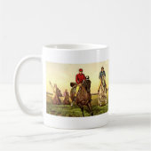 上のジャンプの競争 コーヒーマグカップ (左)