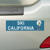 上のスキーカリフォルニア バンパーステッカー (車上)