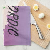 上のスキー北欧人 キッチンタオル (四つ折り)