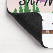 上のスキー北欧人 マウスパッド (コーナー)