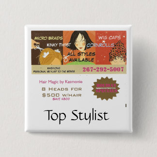 上のスタイリストボタン 缶バッジ