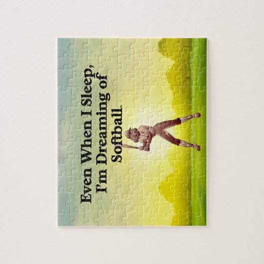 上のソフトボールの夢 ジグソーパズル (縦)