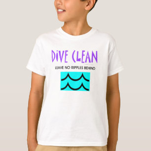 上のダイビングさざ波無し Tシャツ