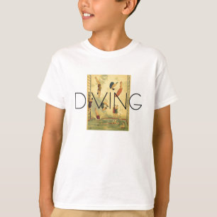 上のダイビングの古い学校 Tシャツ