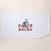 上のダンスのサルサ ビーチタオル (正面)