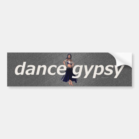 上のダンスのジプシー バンパーステッカー (正面)