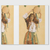 上のダンスのジプシー ラッピングペーパー (フラット)