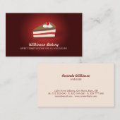 上のデザートの名刺でベーカリーのさくらんぼを固めて下さい 名刺 (正面/裏面)