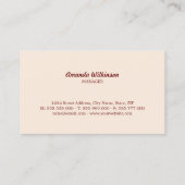 上のデザートの名刺でベーカリーのさくらんぼを固めて下さい 名刺 (裏面)