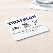 上のトライアスロン スクエアペーパーコースター (アングル)
