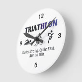 上のトライアスロン ラウンド壁時計 (傾斜)