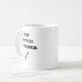 上のノッチの鉛管工 コーヒーマグカップ (正面左)
