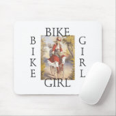 上のバイクの女の子 マウスパッド (マウス)