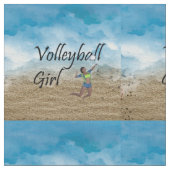 上のバレーボールの女の子 ファブリック (クローズアップ)