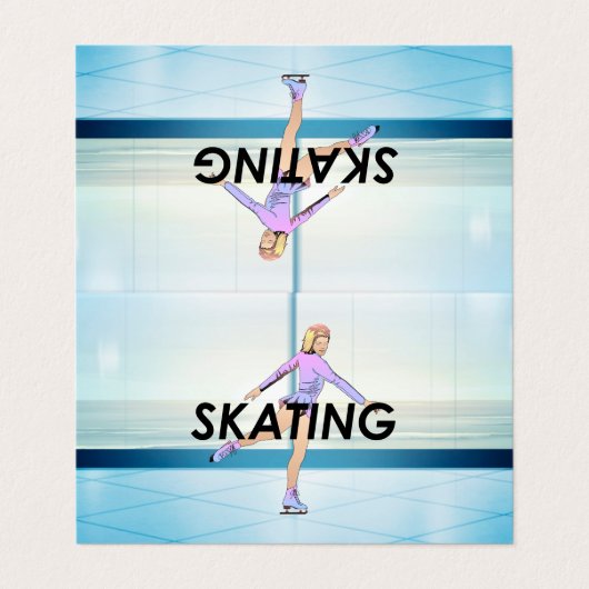 上のフィギュアスケートの女の子 名刺 (外部フラット)