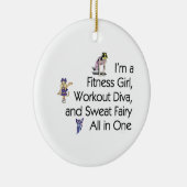 上のフィットネスのトリプルプレイ セラミックオーナメント (右)