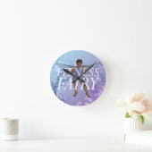 上のフィットネスの妖精 ラウンド壁時計 (ホーム)