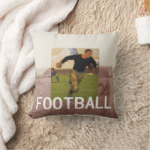 上のフットボールの古い学校 クッション (ブランケット)