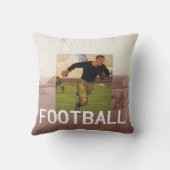 上のフットボールの古い学校 クッション (裏面)