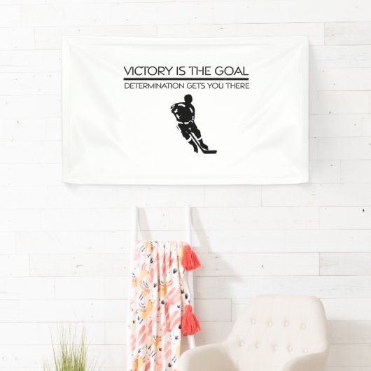 上のホッケーの勝利のスローガン 横断幕 (インサイチュ)