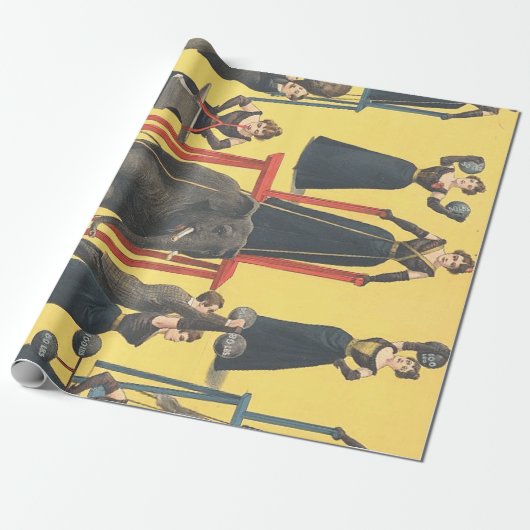 上のボディビルの女の子 ラッピングペーパー (アンロールド)