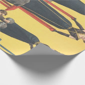 上のボディビルの女の子 ラッピングペーパー (角)