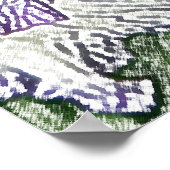 上のポスターの紫と白の虹彩 ポスター (角)