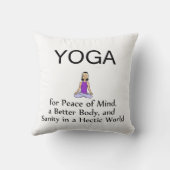 上のヨガのスローガン クッション (裏面)