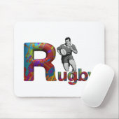 上のラグビー マウスパッド (マウス)