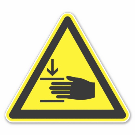 上のラベルからの手押しフォース シール (正面)