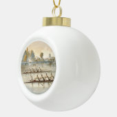 上のロウイング セラミックボールオーナメント (右)