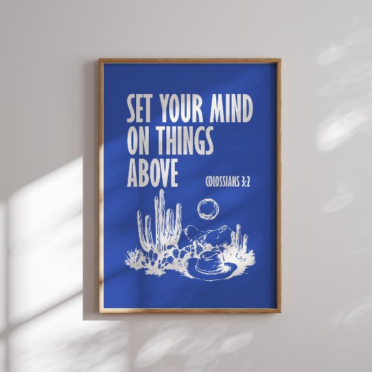 上の事柄に心を置く – コロサイ3:2 ポスター