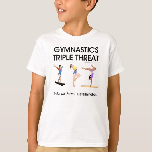 上の体操の三倍の脅威(w) tシャツ (正面)