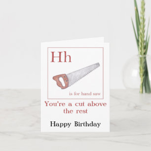 「上の切り傷」は木工誕生日カード カード