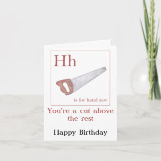 「上の切り傷」は木工誕生日カード カード