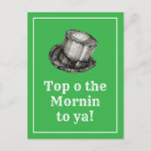 上の午前中にヤ伝統的アイリッシュハロー ポストカード (正面)