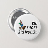 上の大きい靴の大きい世界 缶バッジ (正面&裏面)