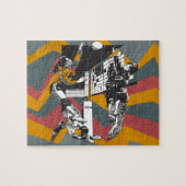 上の女性のバレーボール ジグソーパズル (横)