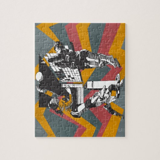 上の女性のバレーボール ジグソーパズル (縦)