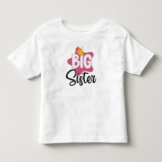 上の子お姉さんに昇格お姉さん発表 トドラーTシャツ (正面)