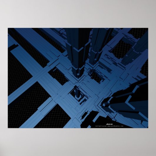 上の方の青い街 ポスター (正面)