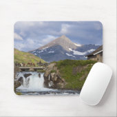 上の橋の上に馬を引く荷造り人 マウスパッド (マウス)
