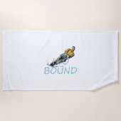 上の水上スキー ビーチタオル (正面)