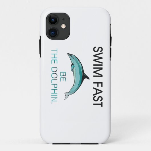 上の水泳のイルカは絶食します Case-Mate iPhoneケース (裏面)