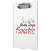 上の水泳チーム熱狂者 クリップボード (左)